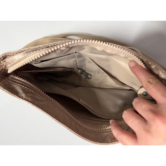 Kipling Gold purse crossbody shoulder bag lightweight purse 12x8x2 clean good - Picture 7 of 12